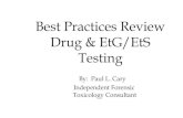 Best Practices Review Drug & EtG/EtS Testing · 2020. 11. 17. · EtG/EtS testing more costly than abused drugs expensive LC/MS/MS technology not a quantitative determination most