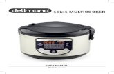 DLM 18in1 Multicooker manual A5 19.1.2021...18. When cooking, steam may be released from the air outlet, so avoid putting your face or hands near the steam outlet on the lid. 19. Keep