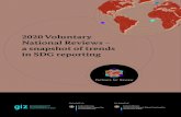 2020 Voluntary National Reviews – a snapshot of trends in SDG … · 2020. 12. 3. · respective VNR processes. Consultations, events and traditional workshop settings were particu-larly