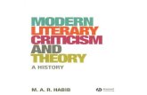 A History of Literary Criticism - WordPress.com · 2018. 4. 21. · practice of literary criticism is applied to various given texts. The theory is devoted to examining the principles