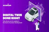 DIGITAL TWIN DONE RIGHT - Accenture...The digital twin done right supports this kind of visibility (like cost and lead time of parts, materials, and manufacturing skillsets), while