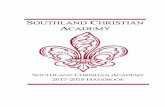 SOUTHLAND CHRISTIAN ACADEMY 2017-2018 HANDBOOKsouthlandsaints.com/sca/wp-content/uploads/2017/08/SCA...6 (We try to be consistent with the Livingston Parish Public School calendar;