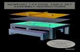 NEWPORT 7-FT POOL TABLE SET ASSEMBLY ......NG2535P NEWPORT 7-FT POOL TABLE SET ASSEMBLY INSTRUCTIONS Please Do Not Hesitate to Contact Our Consumer Hotline at 800-759-0977 Any Questions
