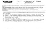 INSTALLATION INSTRUCTIONS ATV PLOW - CatalogRack · 2013. 8. 28. · WARN INDUSTRIES PAGE 1 73994 Rev A2 INSTALLATION INSTRUCTIONS ATV PLOW Mount Kit: 73996 Application: 2007 and