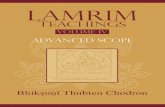 Lamrim Teachings 4 - Advanced Scope - Thubten Chodron · 2016. 12. 30. · © 2016 by Thubten Chodron Cover design by Traci Thrasher This ebook contains lightly-edited transcripts