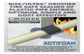 RISE/ULTRA CRUSHER FIRE SAFE SEALING OF PLASTIC PIPE … · 2015. 5. 23. · crusher is able to crush plastic pipes quick and can withstand extended fire exposure. RISE ®/ULTRA plastic