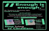 POSTCARD Enough is enough.”...Enough is enough.” is Prime Minister Justin Trudeau March 23, 2020 Mr. Trudeau, you’re absolutely right, enough is enough. Stop lying #plandemic