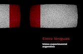 Entre lenguas - fiile6 7 Entre lenguas Video experimental argentino En el origen de nuestro ser se encuentra el lenguaje. Es el lenguaje, en tanto capacidad para producir