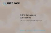 RIPE Database Workshop · 2017. 6. 13. · origin: AS2121 mnt-by: RIPE-NCC-MNT created: 2008-04-09T11:04:18Z last-modiﬁed: 2012-04-24T10:09:25Z source: RIPE # Filtered