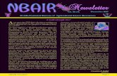 NBAIR Newsletter...Vol. IX (4) December 2017 ICAR–National Bureau of Agricultural Insect Resources NBAIR Newsletter Page 1 NBAIR Newsletter As we move into 2018, this is the time