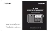 TECSUN TECSUN...TECSUN TECSUN TECSUN RADIO CO., LTD. Timer OPERATION MANUAL PL-310 FM stereo / SW / MW / LW DSP RECEIVER hch@cantonmade.com 29 PL-310 Functional Block Diagram SPECIFICATIONS