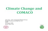 Climate Change and COMACO - VTechWorks Home · 2020. 10. 12. · The Challenge – limit global warming to below 2 degrees C Correlated to 450 PPM CO 2 – currently approximately