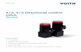 4 / 2, 4 / 3 Driectoi nal contro l valve, NG 4 ISO 4401 ......Technical data General Type of valve piston valve Operation electric Mounting 4 x M5 x 40 DIN912 Connection of ports mounting