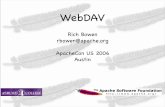 WebDAV - home.apache.orgpeople.apache.org/~rbowen/presentations/WebDAV.pdf · 2015. 11. 30. · So, what does this have to do with WebDAV? 30. iCalendar The iCal application has the