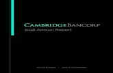 2018 Annual Report · 2020. 4. 14. · Page 2 Financial Performance In 2018, Cambridge Bancorp reported net income of $ 23.9 million, an increase compared to net income of $14.8 million