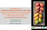 Development of Environmental Literature in Kannada · 2020. 3. 26. · Environmental Literature in Kannada based on the findings from select conservation ... HANDBOOK-USERS GUIDE