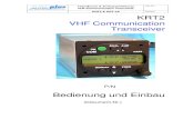 VHF Communication Transceiver...VHF-Communication Tranceiver Doc.-Nr: 60007701 KRT2 & KRT 2A Revision: 1.0 Änderungsverzeichnis Revision Datum Änderungsbeschreibung Liste der Service-Bulletins