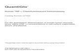 QuantiGlo · 2015. 6. 26. · QuantiGlo Human TNF- Chemiluminescent Immunoassay Catalog Number QTA00 For the quantitative determination of human tumor necrosis factor alpha (TNF-