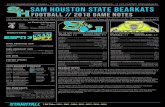 2 FCS CHAMPIONSHIP GAMES • 7 SOUTHLAND CONFERENCE … · 2019. 10. 7. · LIVE STATS samhouston.statbroadcast.com TWITTER UPDATES @BearkatsFB BEARKAT BYTES - Sam Houston is 1 of