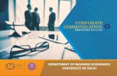 CORPORATE COMMUNICATION · 2020. 10. 8. · international organizations as business analysts, ﬁnancial planners, economic policy makers, academicians,management consultantsetc.