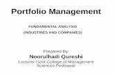 Portfolio Management - WordPress.com · 2017. 4. 21. · Portfolio Management Prepared By: Noorulhadi Qureshi Lecturer Govt College of Management Sciences Peshawar FUNDAMENTAL ANALYSIS