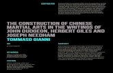 The Construction of Chinese Martial Arts in the Writings ...orca.cf.ac.uk/136517/1/mas_0_10_2020_mas.65.pdf · Joseph Needham Tommaso Gianni. MARTIAL ARTS STUDIES 52 Fall 2020 It
