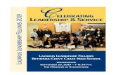 elebrating Leadership & Service Lazarus Leadership Fellows ......In 2018, the Lazarus Leadership Fellows Program became a program of Leaders Institute. Special thanks to Stephanie