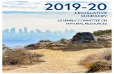 LEGISLATIVE SUMMARY - California...INTRODUCTION This publication is a comprehensive summary of bills that the Assembly Natural Resources Committee considered during the 2019 – 2020