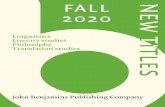JOHN BENJAMINS PUBLISHING COMPANY P.O. Box 36224 …T. Givón. University of Oregon. Coherence, connectivity and the fitting together of smaller parts into larger structures and a