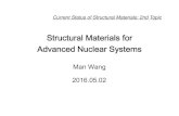 Structural Materials for Advanced Nuclear Systems · 2018. 4. 6. · Structural Materials for Advanced Nuclear Systems 2016.05.02 ManWang Current Status of Structural Materials: 2nd