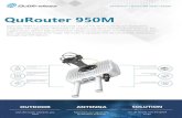QuRouter 950M - QuWireless...DATASHEET / QUROUTER 950M / R950M MOBILE Mobile module 4G (LTE) – Cat 4 up to 150 Mbps, 3G – Up to 42 Mbps, 2G – Up to 236.8 kbps Supported frequency