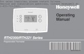 Honeywell RTH221B1021 Programmable Thermostat Owner's Manual … · 2016. 5. 3. · Operating Manual 69-2727ES—01 2 About your new thermostat Your new Honeywell thermostat has been