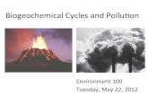 Biogeochemical+Cycles+and+Pollu3on+faculty.washington.edu/kmstraus/100/Lecture17.pdf · 2012. 5. 25. · Biogeochemical+Cycles+Outline+ • Whatare+biogeochemical+cycles+ • Water+Cycle+