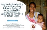 Cost and affordability of nutritious diets informs design of ......D e c e m b e r 2 0 2 0 Cost and affordability of nutritious diets informs design of social protection programmes
