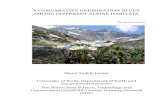 A COMPARATIVE GERMINATION STUDY AMONG DIFFERENT … isanta_thesis...A comparative germination study among different alpine habitats. If species inhabit in a specific habitat two conditions