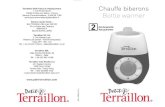 Terraillon SAS France & Headquarters Chauffe biberons ......Chauffe biberons Bottle warmer Notice Chauffe biberon-v4:Mise en page 1 30/07/09 15:13 Page 2 CJ-955A_×î—´¸µˆ÷˚Ø.pdf,
