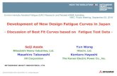 Development of New Design Fatigue Curves in Japan · 2018. 9. 25. · Development of New Design Fatigue Curves in Japan ... data but also fatigue data of mean stress effect. •Fatigue