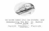 Summer Bulletin Series · Web viewTHE SECOND SUNDAY after THE EPIPHANY, 2020. Remembering The Rev. Dr. Martin Luther King, Jr. Historic. Saint Thomas’ Parish. Founded 1835 A.D.