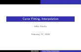 Curve Fitting, Interpolation · 2012. 4. 23. · Relevance of Curve Fitting Relevance of Interpolation Relevance of Interpolation Interpolation provides a way for us to make close