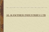 AL-KAWTHER INDUSTRIES LTD kawther industries.pdf · 2009. 11. 12. · 7 Calcium Hypo chlorite dosing system1 x 0.007 1 x 0.007 20 0.14 8 Filter Feed Pumps 2 x 0.75 1 x 0.75 20 15