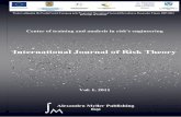 International Journal of Risk Theorycefair/files/vol_1_2011.pdf · 2012. 2. 15. · C. Borcia, M. C. Teodor, L. Gorgan, M. Dulcescu, D. Mihailesc u, Risk assessment of in-vitro cell