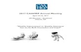 2017 CAAHEP Annual Meeting...2017 CAAHEP Annual Meeting April 23-24, 2017 – JW Marriott – Buckhead Atlanta, GA “Quality Improvement vs. Quality Assurance: Can we be Both Counselors
