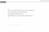 CONTRACTORS VARIATION ORDERS PROCEDURES · 2014. 2. 25. · Revision 1.1 5 February 2014 Page 4 of 30. Contractors Variation Orders Procedures 1. DEFINITIONS . For the purpose of