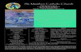 St. Matthew Catholic Churchst-matthew-church.com/wp-content/uploads/2019/09/... · 2019. 9. 9. · crochet prayer shawls, lap blankets, hats, scarves, and items for the Veteran’s