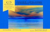 Enrichment Through Lifelong Learning · 2018. 6. 13. · Summer 2018 Osher Lifelong Learning Institute . I 1. Welcome to Osher’s Summer Quarter! In deference to summer vacations