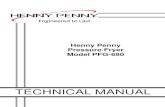 Henny Penny Pressure Fryer Model PFG-690 · Model 690 i HENNY PENNY 8 HEAD GAS PRESSURE FRYER SPECIFICATIONS Height 61” (155 cm) Width 24” (61 cm) Depth 41¾” ( 106 cm) Floor