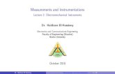 Measurements and Instrumentations - BU Shoubra/Electrical... · Measurements and Instrumentations Lecture 2: Electromechanical Instruments Dr. Haitham El-Hussieny Electronics and