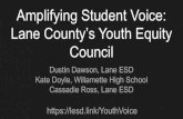 Amplifying Student Voice: Kate Doyle, Willamette High School Cassadie Ross… · 2020. 4. 14. · Remember to invite them to the decision making table Let your admin know you’ve