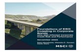 Foundations of ESG Investing in Corporate Bonds · 2020. 11. 11. · We also looked at financial risk and performance characteristics of ESG score terciles, reflecting high, medium