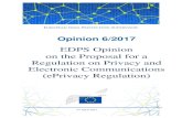 EDPS Opinion on the Proposal for a Regulation on Privacy and … · 2021. 2. 1. · 24 April 2017. 2 | P a g e The European Data Protection Supervisor (EDPS) is an independent institution